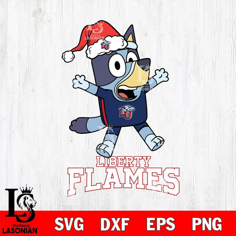 Liberty Flames Bluey Happy Christmas Svg Eps Dxf Png File, Digital Download