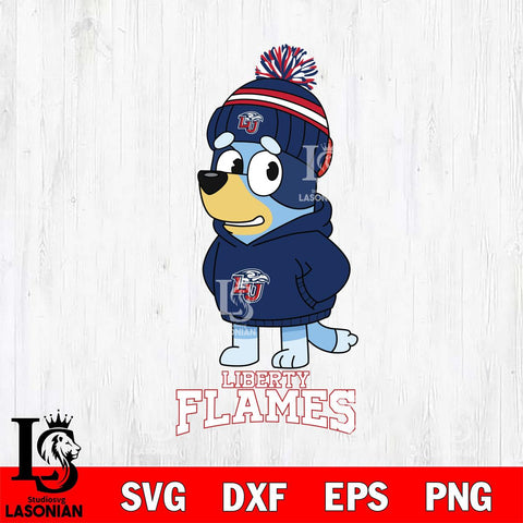 Liberty Flames Bluey Hoodie rugby Svg Eps Dxf Png File, Digital Download ,Instant Download, Cricut File