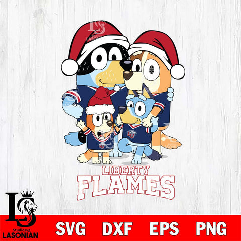 Liberty Flames Christmas Bluey Family Sport Cut Files,Bluey Cricut,Christmas Svg , Bluey svg , Digital Download, dxf eps png pdf file