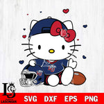 Liberty Flames Cute Hello Kitty Football Svg Eps Dxf Png File, NCAA svg, Digital Download, Instant Download