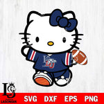 Liberty Flames Cute Hello Kitty Football 7 Svg Eps Dxf Png File, NCAA svg, Digital Download, Instant Download