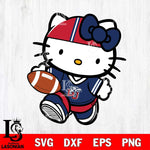 Liberty Flames Cute Hello Kitty Football 9 Svg Eps Dxf Png File, NCAA svg, Digital Download, Instant Download