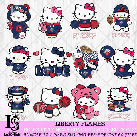 Liberty Flames Hello Kitty Bundle 12 SVG Svg Eps Dxf Png File, Digital Download, Instant Download