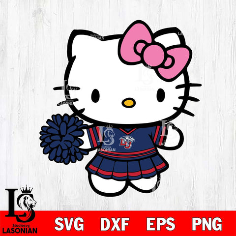 Liberty Flames Hello Kitty Cheerleader 8 Svg Eps Dxf Png File, Digital Download, Instant Download