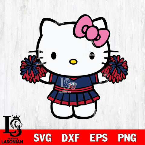 Liberty Flames Hello Kitty Cheerleader 9 Svg Eps Dxf Png File, Digital Download, Instant Download