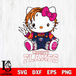 Liberty Flames Hello Kitty Horror Svg Eps Dxf Png File, Digital Download