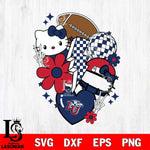 Liberty Flames Hello Kitty NCAA 2 Svg Eps Dxf Png File, Digital Download, Instant Download