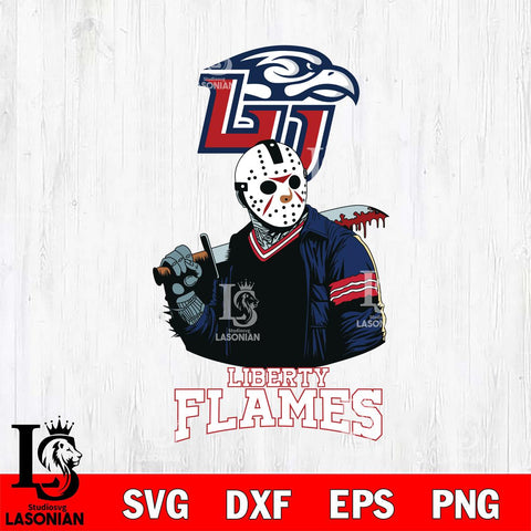 Liberty Flames Jason Voorhees 10 Svg Eps Dxf Png File, Digital Download