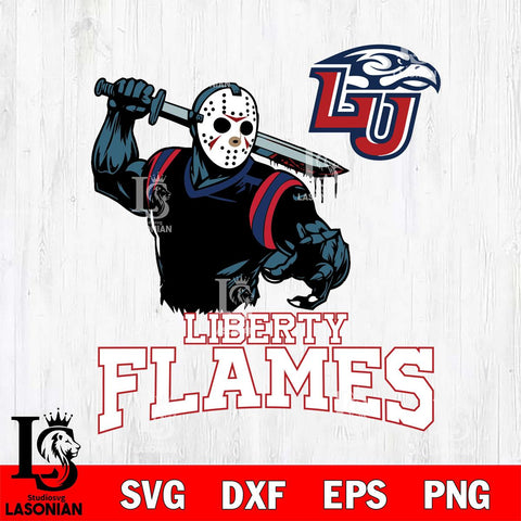 Liberty Flames Jason Voorhees 5 Svg Eps Dxf Png File, Digital Download