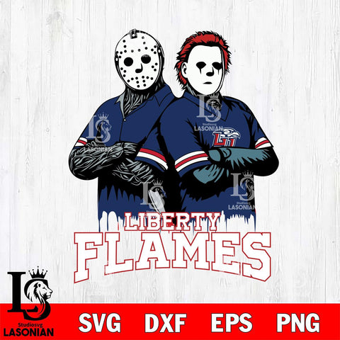 Liberty Flames Jason Voorhees 8 Svg Eps Dxf Png File, Digital Download