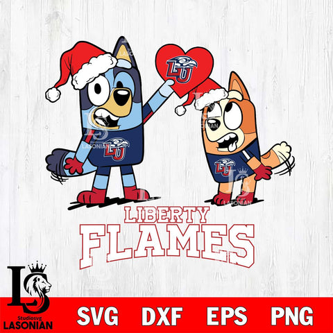 Liberty Flames Love Bluey Christmas Svg Eps Dxf Png File, Digital Download