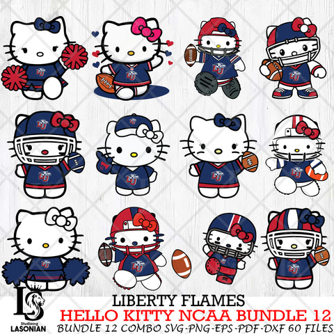 Liberty Flames NCAA Bundle 12 Svg Eps Dxf Png File, NCAA svg, Digital Download, Instant Download