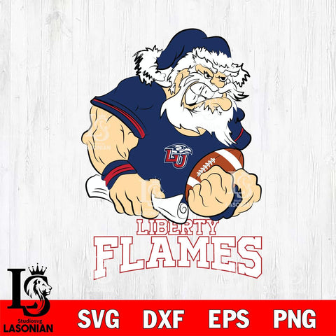 Liberty Flames Santa Claus Angry Svg dxf eps png pdf file,NCAA svg,Digital Download,Cricut file