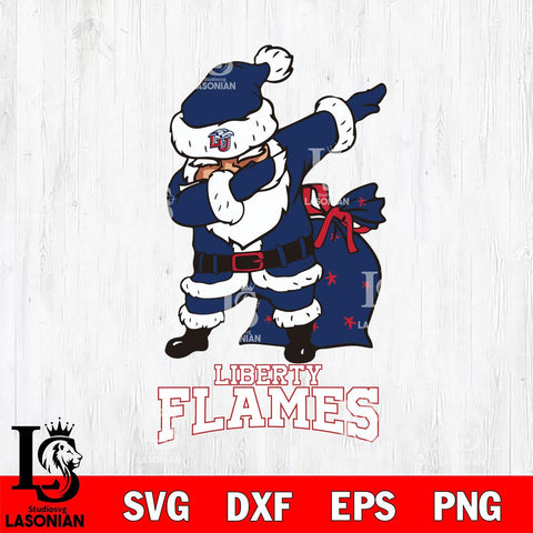 Liberty Flames Santa Claus Ugly Svg dxf eps png pdf file,NCAA svg,Digital Download,Cricut file