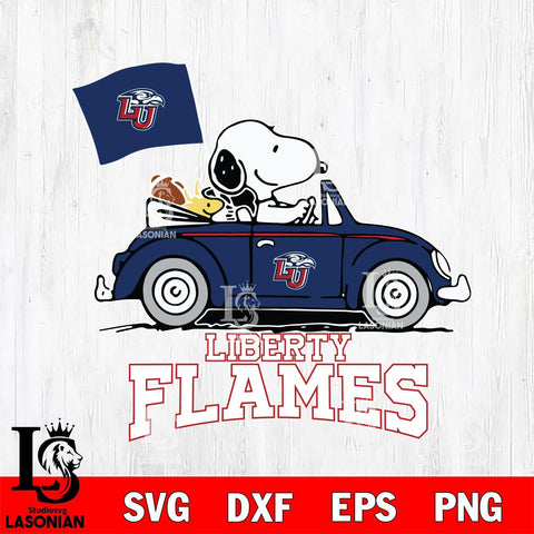 Liberty Flames Snoopy Sport 5 Svg Eps Dxf Png File, Digital Download