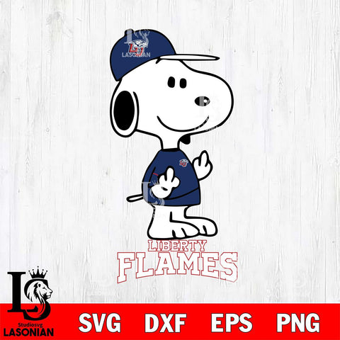 Liberty Flames Snoopy Sport 8 Svg Eps Dxf Png File, Digital Download