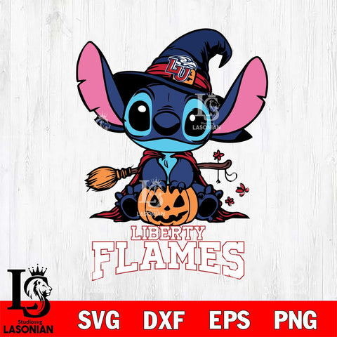 Liberty Flames Stitch witch Svg Eps Dxf Png File, NCAA svg, Digital Download, Instant Download