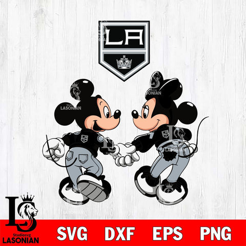 Los Angeles Kings Fan Minnie And Mickey Love Svg Eps Dxf Png File, Digital Download, Instant Download