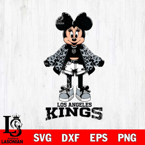 Los Angeles Kings Style Minnie Disney Svg Eps Dxf Png File, Digital Download, Instant Download