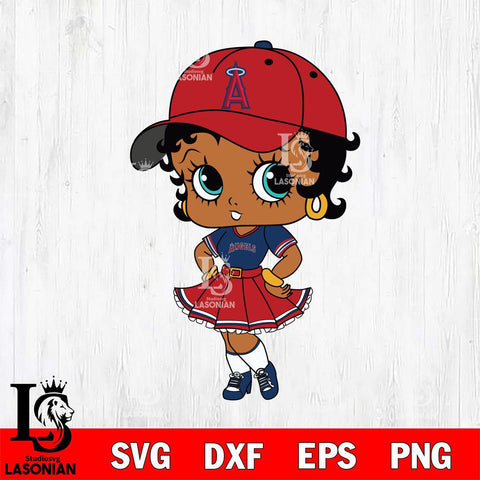 Los Angeles Angels Betty Boop MLB 8 Svg Eps Dxf Png File,MLB svg, Digital Download, Instant Download