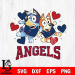 Los Angeles Angels Bluey & Bingo 10 Svg Eps Dxf Png File, MLB svg, Digital Download, Instant Download