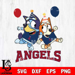 Los Angeles Angels Bluey & Bingo 11 Svg Eps Dxf Png File, MLB svg, Digital Download, Instant Download