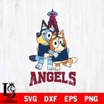 Los Angeles Angels Bluey & Bingo 12 Svg Eps Dxf Png File, MLB svg, Digital Download, Instant Download