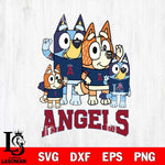 Los Angeles Angels Bluey & Bingo 14 Svg Eps Dxf Png File, MLB svg, Digital Download, Instant Download