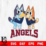 Los Angeles Angels Bluey & Bingo 15 Svg Eps Dxf Png File, MLB svg, Digital Download, Instant Download