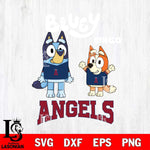 Los Angeles Angels Bluey & Bingo 4 Svg Eps Dxf Png File, MLB svg, Digital Download, Instant Download