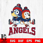 Los Angeles Angels Bluey & Bingo 8 Svg Eps Dxf Png File, MLB svg, Digital Download, Instant Download