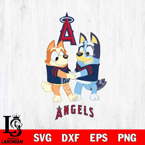 Los Angeles Angels Bluey Chilli Dance Svg Eps Dxf Png File, Digital Download, Instant Download