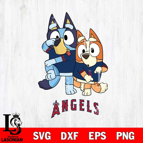 Los Angeles Angels Bluey Chilli Dance Mode Svg Eps Dxf Png File, Digital Download, Instant Download