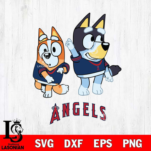 Los Angeles Angels Bluey Chilli Mode Dance Svg Eps Dxf Png File, Digital Download, Instant Download