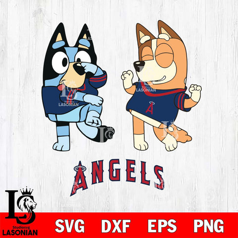 Los Angeles Angels Bluey Chilli Sport Svg Eps Dxf Png File, Digital Download, Instant Download