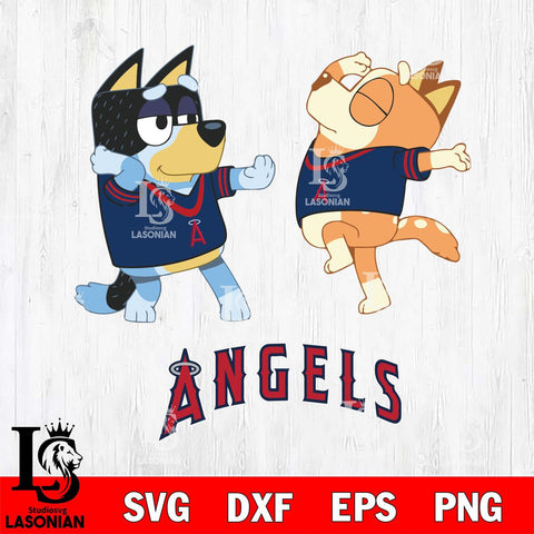 Los Angeles Angels Bluey Dance Svg Eps Dxf Png File, Digital Download, Instant Download