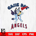 Los Angeles Angels Bluey Game Day Svg Eps Dxf Png File, Digital Download, Instant Download