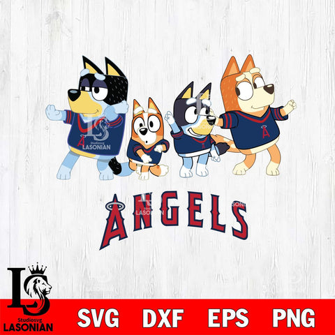 Los Angeles Angels Bluey Mode Dance Squats Svg Eps Dxf Png File, Digital Download, Instant Download