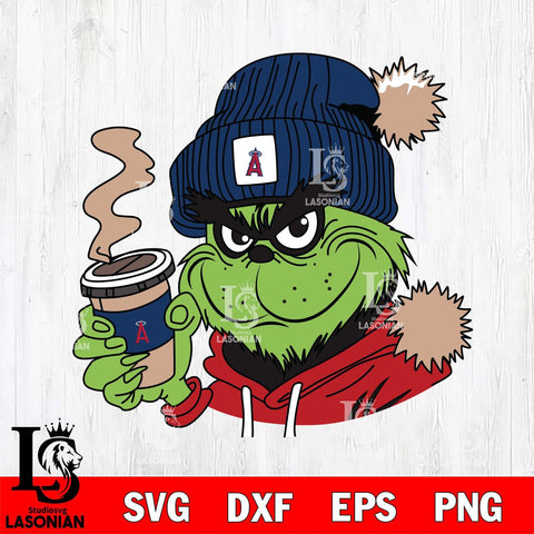 Los Angeles Angels Boujee Grinch 4 Svg Eps Dxf Png File, Digital Download, Instant Download