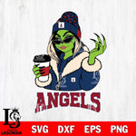 Los Angeles Angels Boujee Grinch Girls Christmas Cut Files Cricut, Svg Dxf Eps Png file , Silhouette