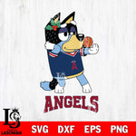 Los Angeles Angels Christmas Bluey Bandit Heeler Cricut , Christmas Svg , Bluey svg , Digital Download, dxf eps png pdf file