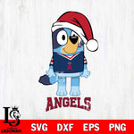 Los Angeles Angels Christmas Bluey Sport Cricut , Christmas Svg , Bluey svg , Digital Download, dxf eps png pdf file