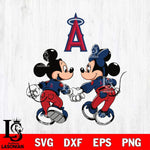 Los Angeles Angels Fan Minnie And Mickey Love Svg Eps Dxf Png File, Digital Download, Instant Download