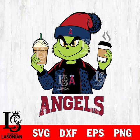 Los Angeles Angels Grinch 2 coffee Svg Eps Dxf Png File, Digital Download, Instant Download