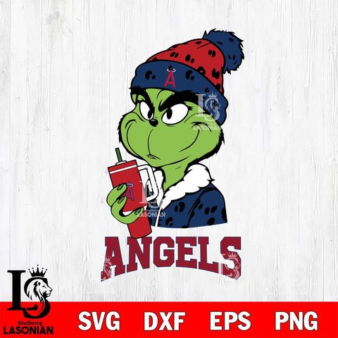 Los Angeles Angels Grinch Bougie Leopard Svg Eps Dxf Png File, Digital Download, Instant Download