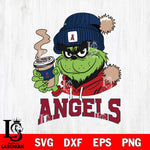 Los Angeles Angels Grinch Cofffe Hoodie Cut Files Cricut, Svg Dxf Eps Png file , Silhouette