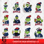 Los Angeles Angels Grinch MLB Bundle 12 SVG Eps Dxf Png File, Digital Download, Instant Download