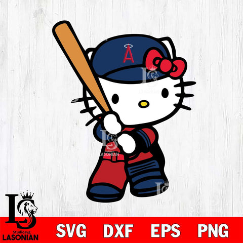 Los Angeles Angels Hello Kitty Svg Eps Dxf Png File, Digital Download, Instant Download