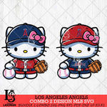 Los Angeles Angels Hello Kitty Bundle 2 SVG Svg Eps Dxf Png File, Digital Download, Instant Download