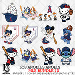 Los Angeles Angels MLB Bundle 12 Svg Eps Dxf Png File, Digital Download, Instant Download